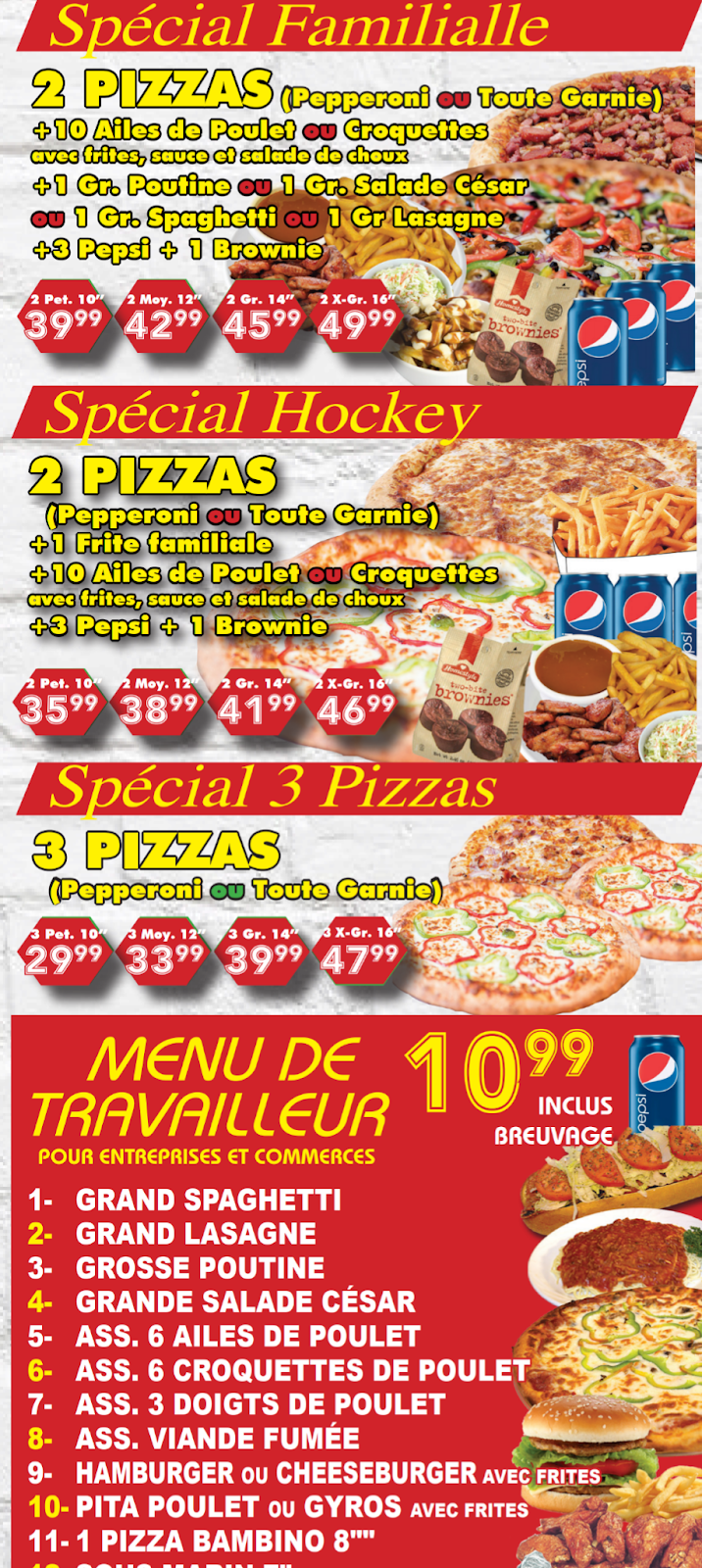 Pizza Gino 2 pour 1 | Saint-Basile-le-Grand, QC J3N 1R1, Canada | Phone: (450) 441-1000