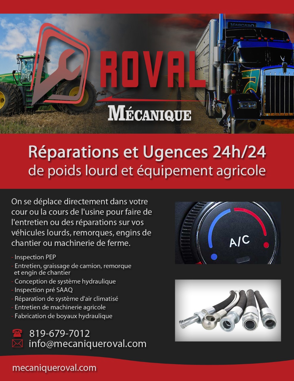 Mécanique Roval | 44 Rang C, Wotton, QC J0A 1N0, Canada | Phone: (819) 679-7012