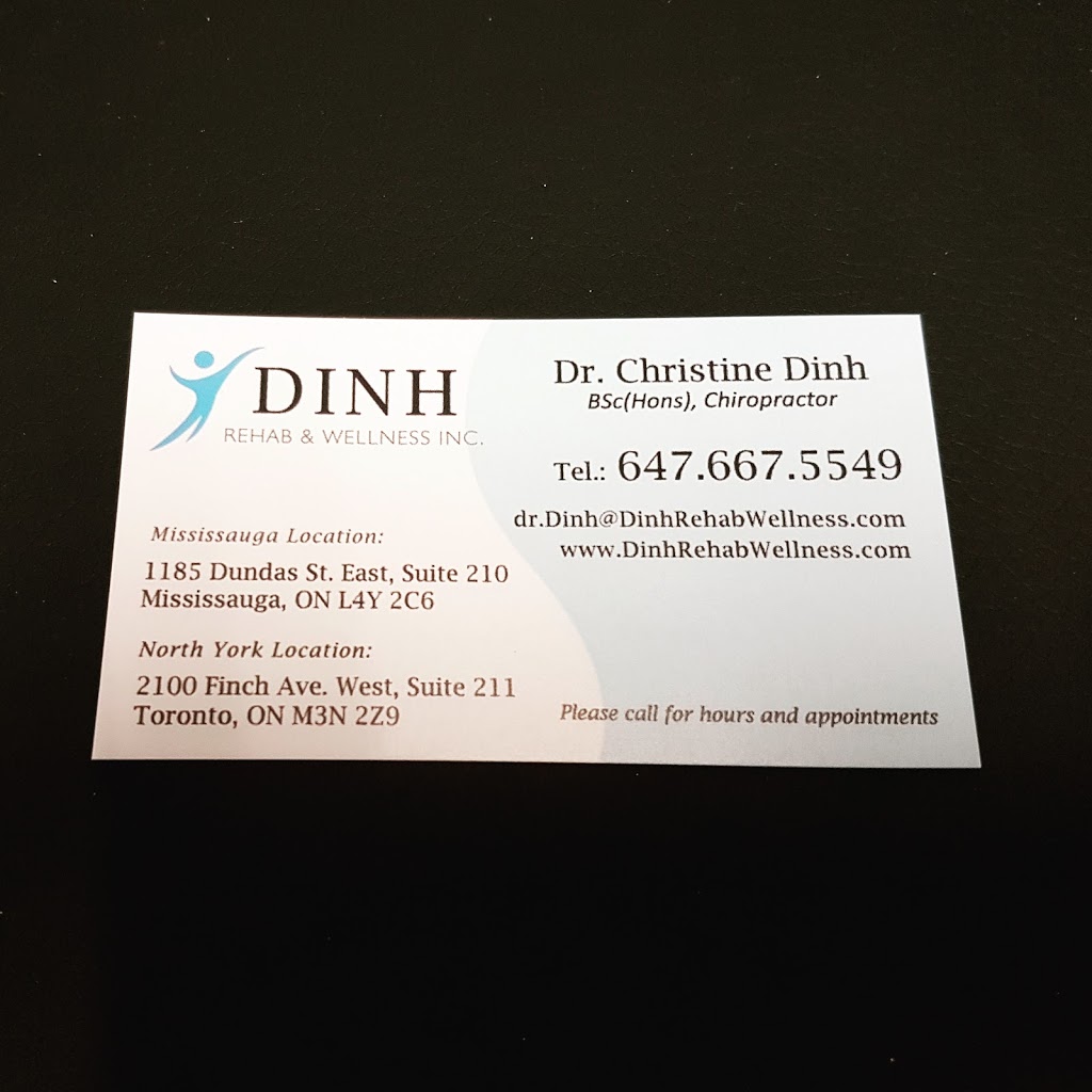 DINH REHAB & WELLNESS INC. | 1185 Dundas St E #210, Mississauga, ON L4Y 2C5, Canada | Phone: (647) 667-5549