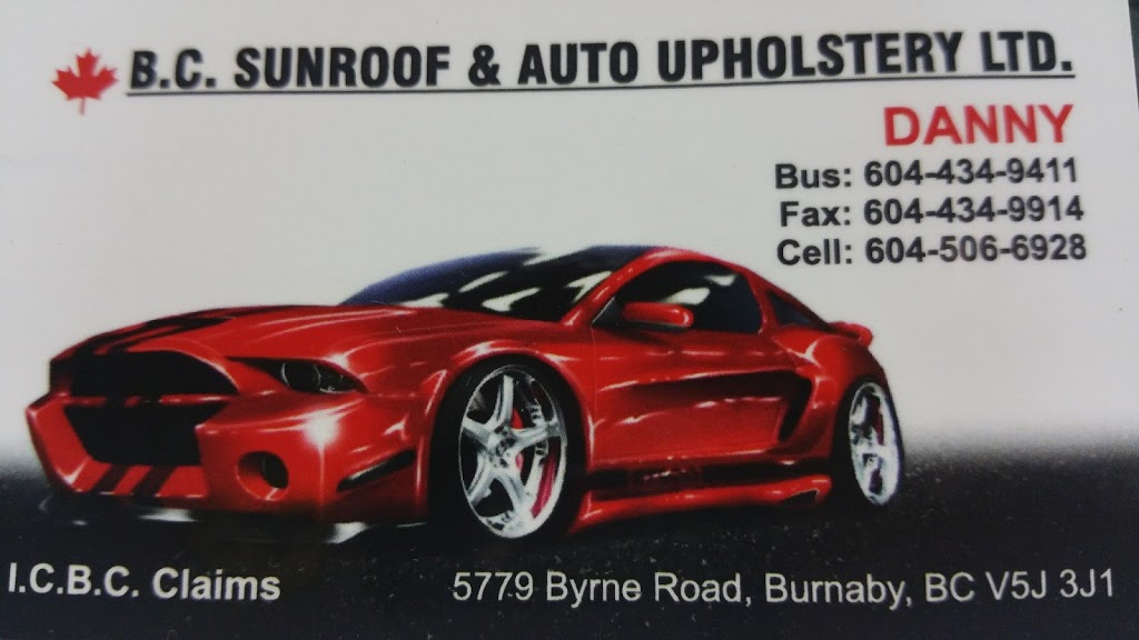 BC Sunroof & Auto Upholstery Ltd | 5779 Byrne Rd, Burnaby, BC V5J 3J1, Canada | Phone: (604) 434-9411