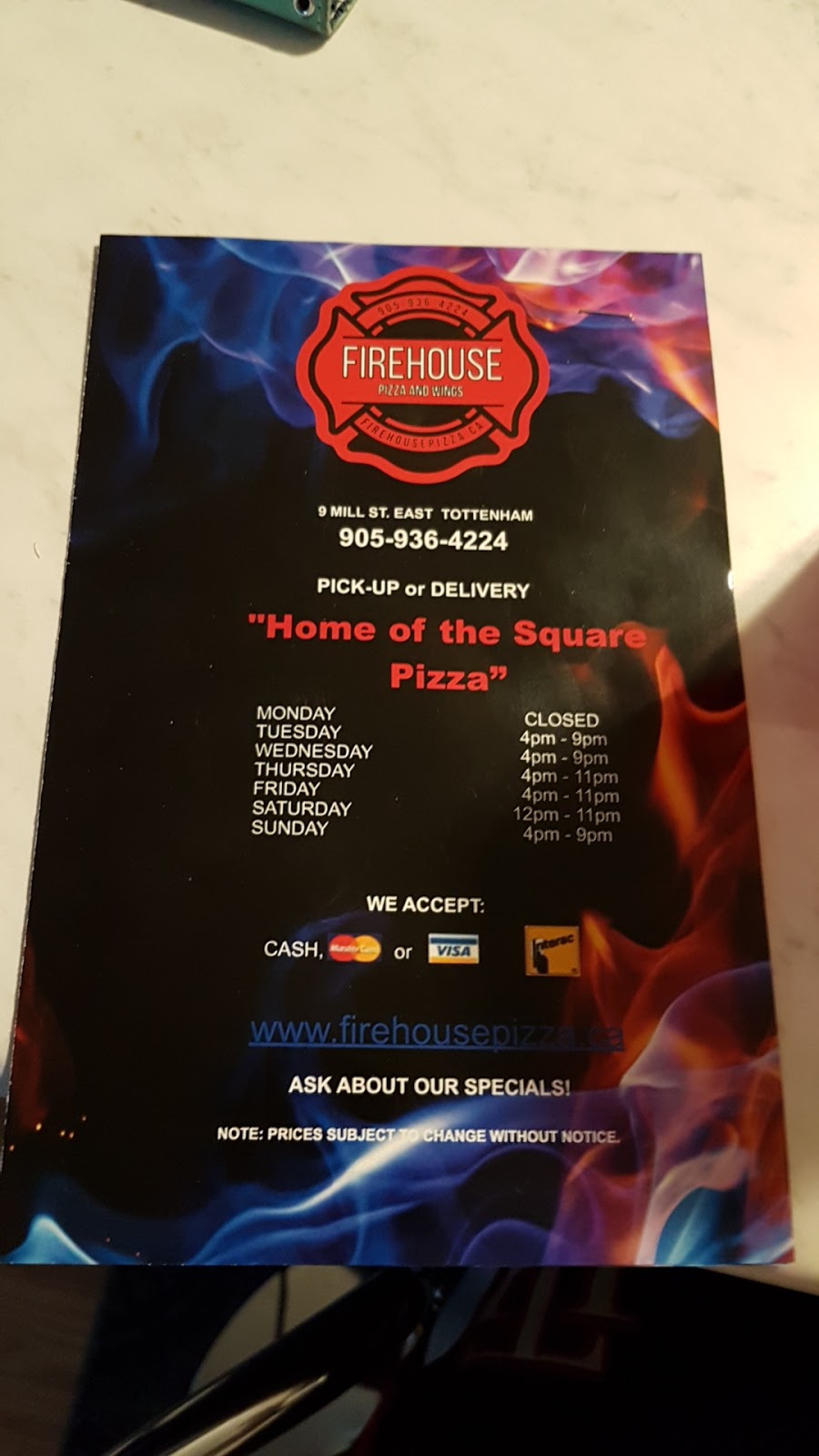 FIREHOUSE PIZZA INC. | 9 Mill St E, Tottenham, ON L0G 1W0, Canada | Phone: (905) 936-4224