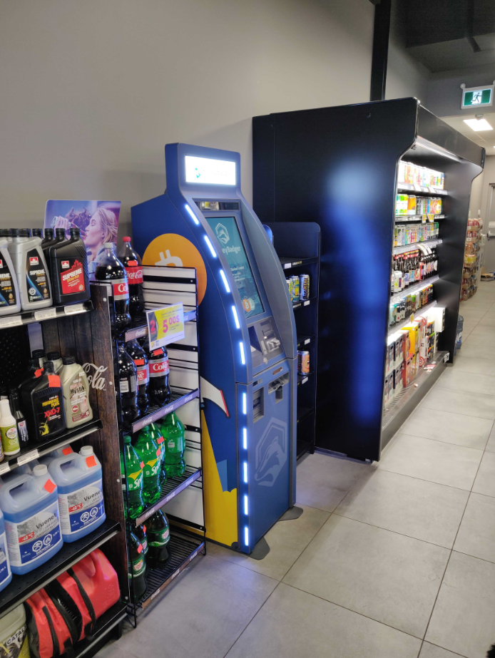 HoneyBadger Bitcoin ATM at Super Sagamie | 17 Route de la Grande Ligne, Victoriaville, QC G6P 6V2, Canada | Phone: (604) 787-1220