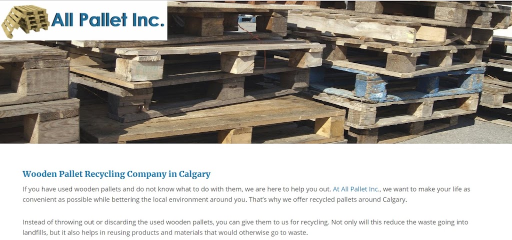 All Pallet Inc | 88 Governor Dr SW, Calgary, AB T3E 4Y9, Canada | Phone: (403) 471-3460