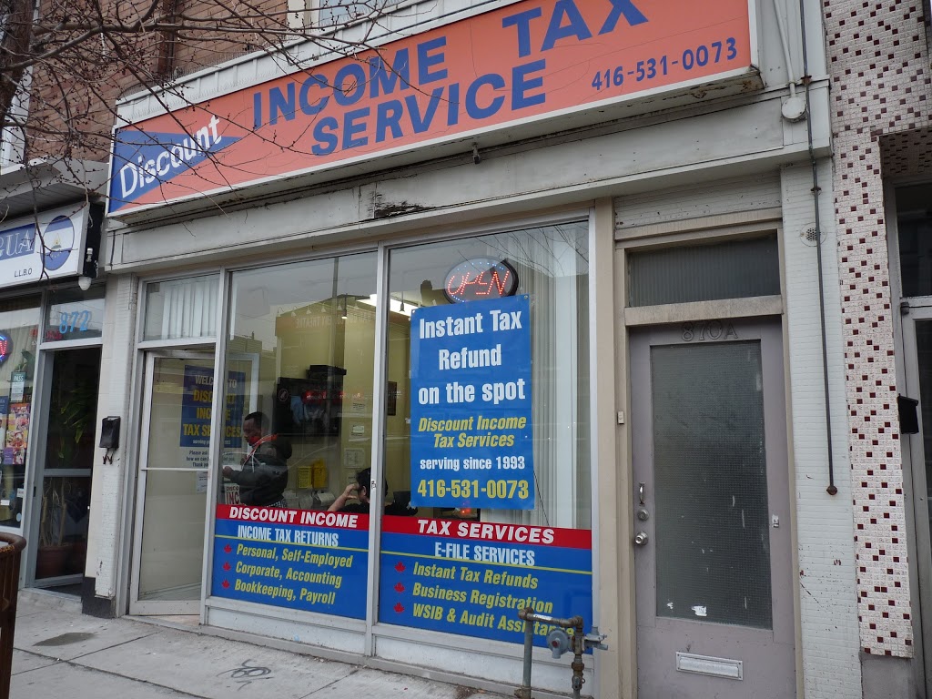 Discount Income Tax Services | 870 Bloor St W, Toronto, ON M6G 1M5, Canada | Phone: (416) 531-0073