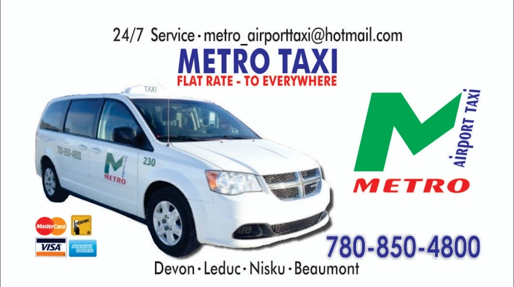 Metro Airport Taxi | 540 Reynalds Wynd, Leduc, AB T9E 0T2, Canada | Phone: (780) 850-4800