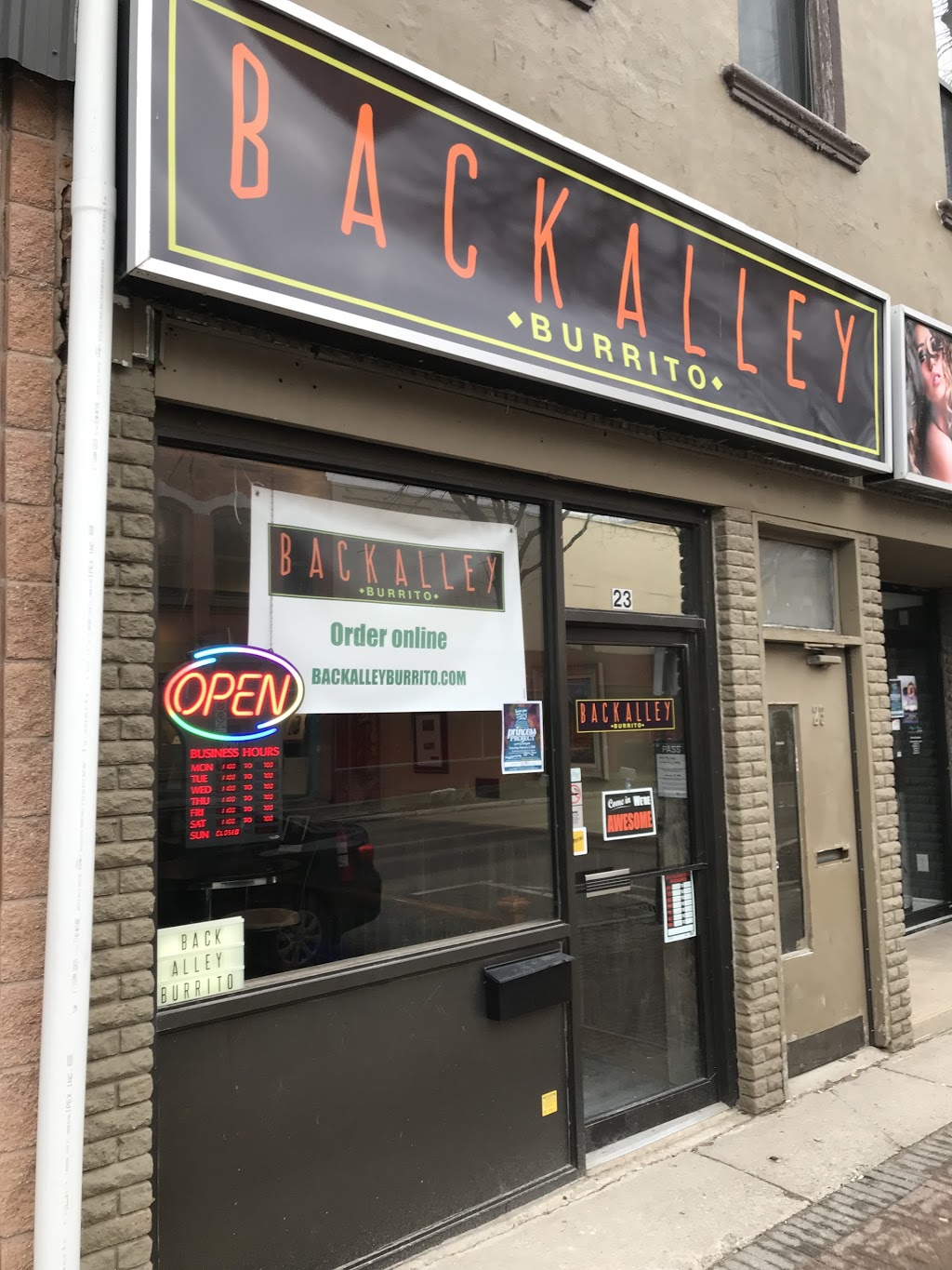 Back Alley Burrito® | 23 Front St W, Strathroy, ON N7G 1X5, Canada | Phone: (519) 670-5008