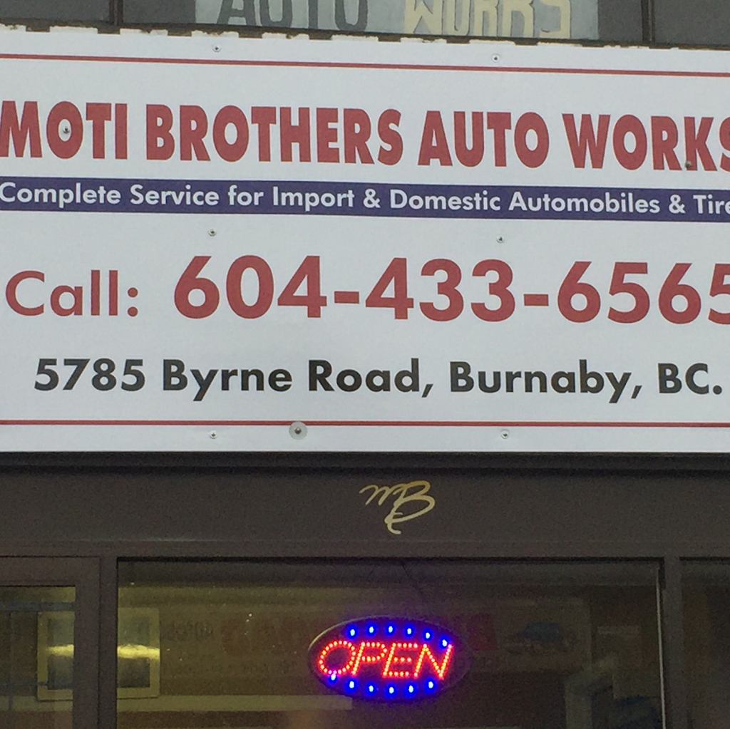 Moti Bros Auto Works | 5785 Byrne Rd, Burnaby, BC V5J 3J1, Canada | Phone: (604) 433-6565