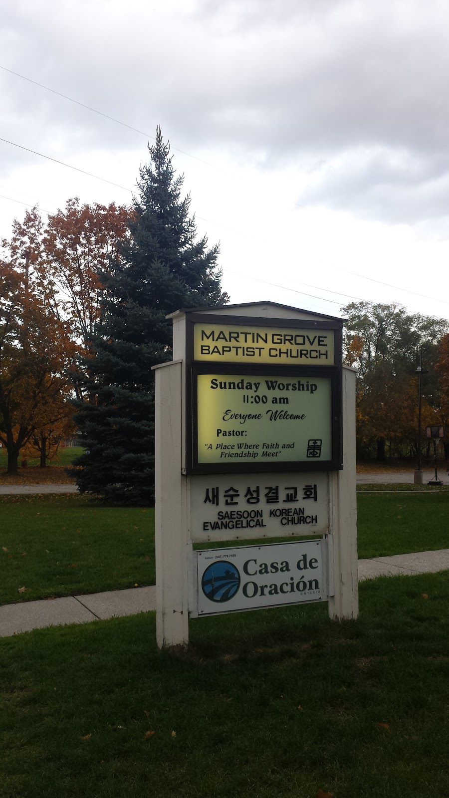 Martin Grove Baptist Church | 35 Hedges Blvd, Etobicoke, ON M9B 3C3, Canada | Phone: (416) 626-1026