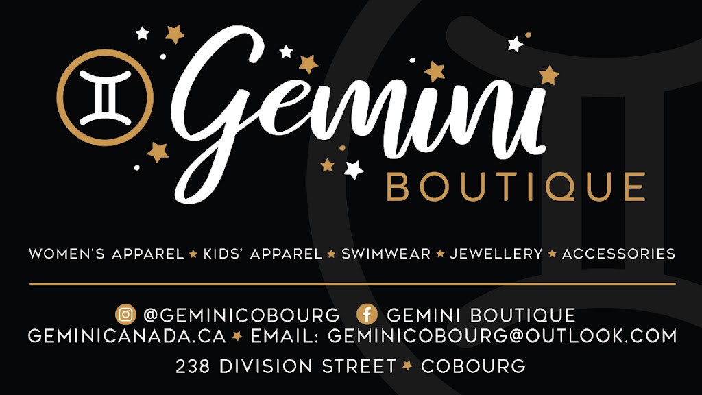 Gemini Boutique | 238 Division St, Cobourg, ON K9A 3P8, Canada | Phone: (905) 372-8026