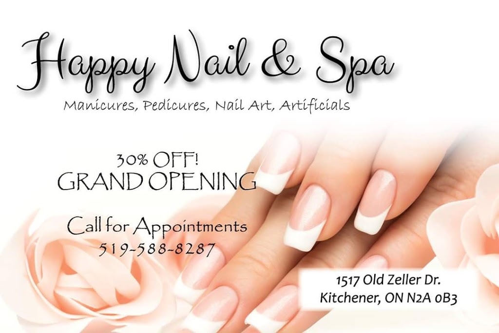 Happy Nail & Spa | 1517 Old Zeller Dr, Kitchener, ON N2A 0B3, Canada | Phone: (519) 588-8287