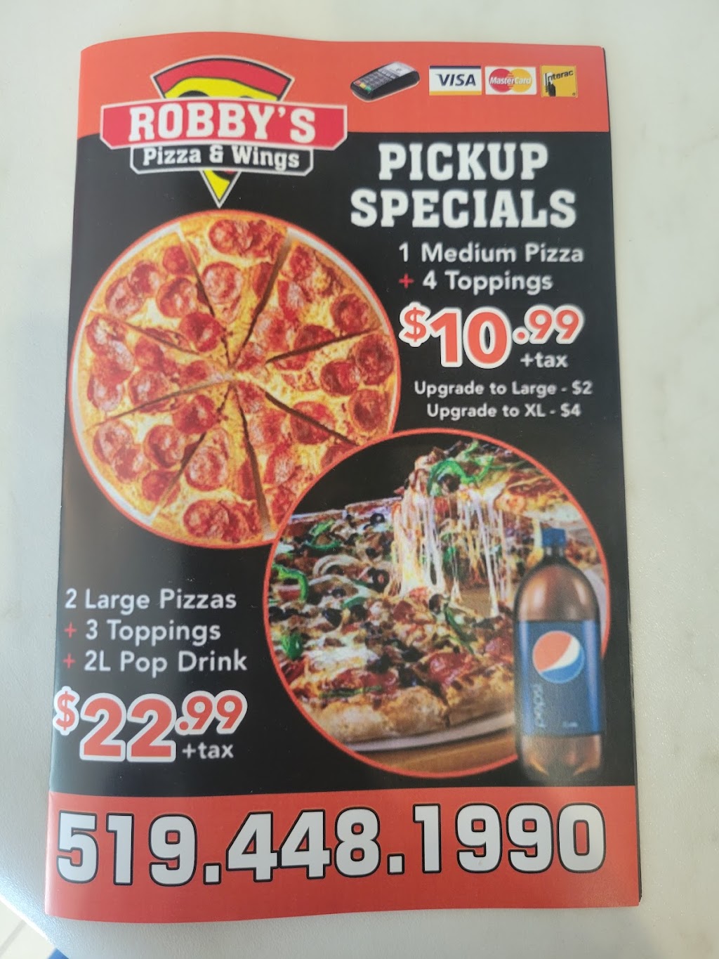 Robby’s pizza and wings | 34 High St, Saint George, ON N0E 1N0, Canada | Phone: (519) 448-1990