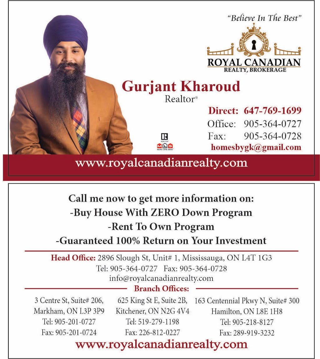 Gurjant Kharoud - Top Realtor GTA | 2896 Slough St, Mississauga, ON L4T 1G3, Canada | Phone: (647) 769-1699