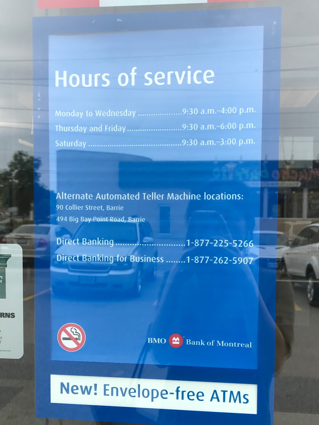 BMO Bank of Montreal | 44 Mapleview Dr W, Barrie, ON L4N 6L4, Canada | Phone: (705) 719-1181