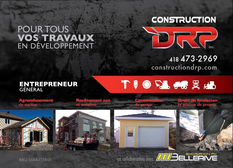 Construction DRP inc. | 357 Avenue des Ruisseaux, Pintendre, QC G6C 1K3, Canada | Phone: (418) 473-2969