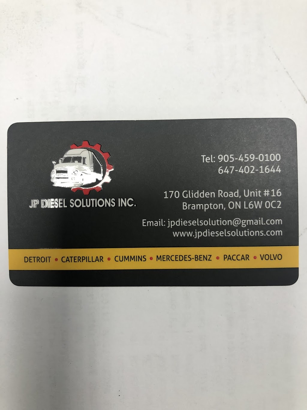 JP Diesel Solutions Inc. | 170 Glidden Rd Unit #16, Brampton, ON L6W 0C2, Canada | Phone: (905) 459-0100