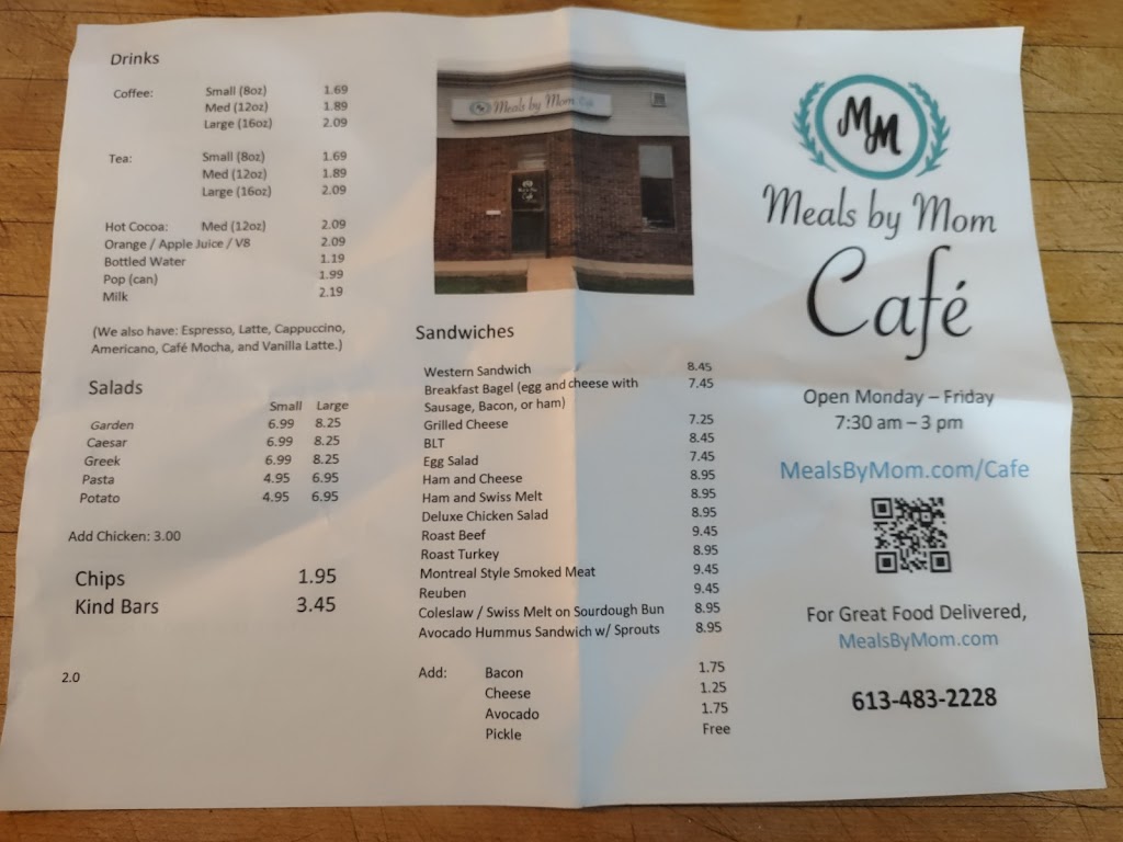 Meals by Mom Cafe | 1407 John Counter Blvd #70, Kingston, ON K7K 6A9, Canada | Phone: (613) 484-8224