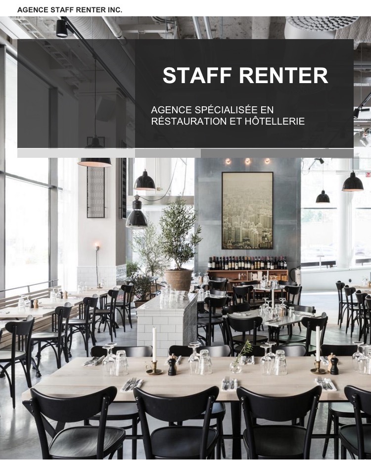 Agence Staff Renter | 2325 Rue Centre suite 302, Montréal, QC H3K 1J6, Canada | Phone: (514) 360-2196