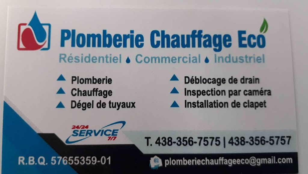 Plomberie chauffage Eco INC | 7776 Rue des Amandiers, Laval, QC H7A 4J2, Canada | Phone: (438) 356-7575