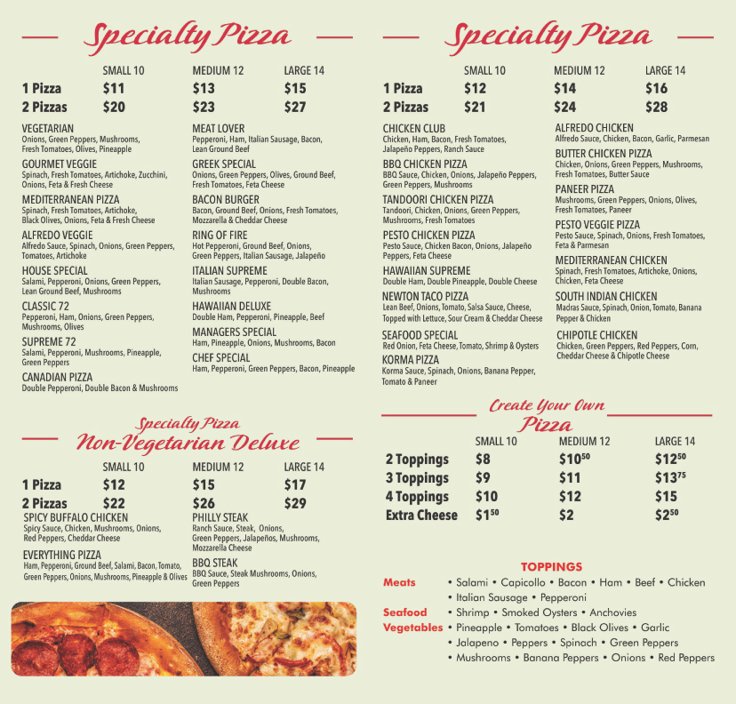 Pizza 72 Langley | 20826 72 Ave #155, Langley City, BC V2Y 1T6, Canada | Phone: (604) 427-4415