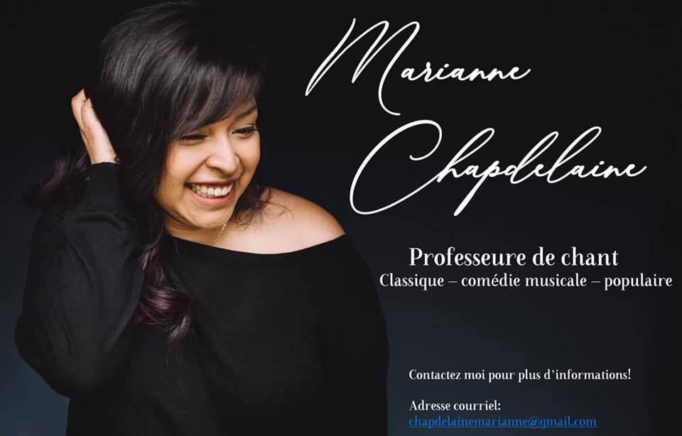 Marianne Chapdelaine - Chanteuse - Professeure et coach vocal | 5163 Rue Henri-Labonne #1, Sherbrooke, QC J1N 1J1, Canada | Phone: (819) 239-0241