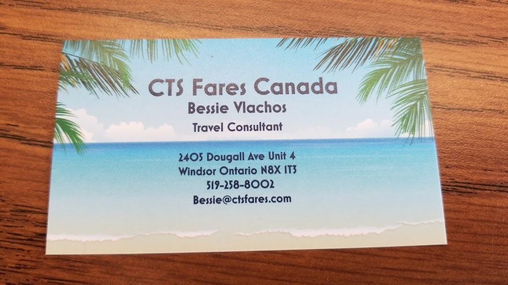 CTS Fares Canada | 2405 Dougall Ave #4, Windsor, ON N8X 1T3, Canada | Phone: (519) 258-8002