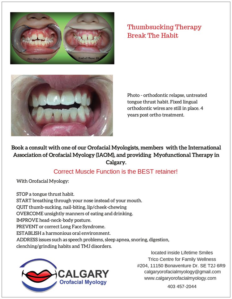 Calgary Orofacial Myology | c/o Shawn Ryer Lifetime Smiles Dental Hygiene Clinic Suite 204,, 11150 Bonaventure Dr SE, Calgary, AB T2J 6R9, Canada | Phone: (403) 457-2044