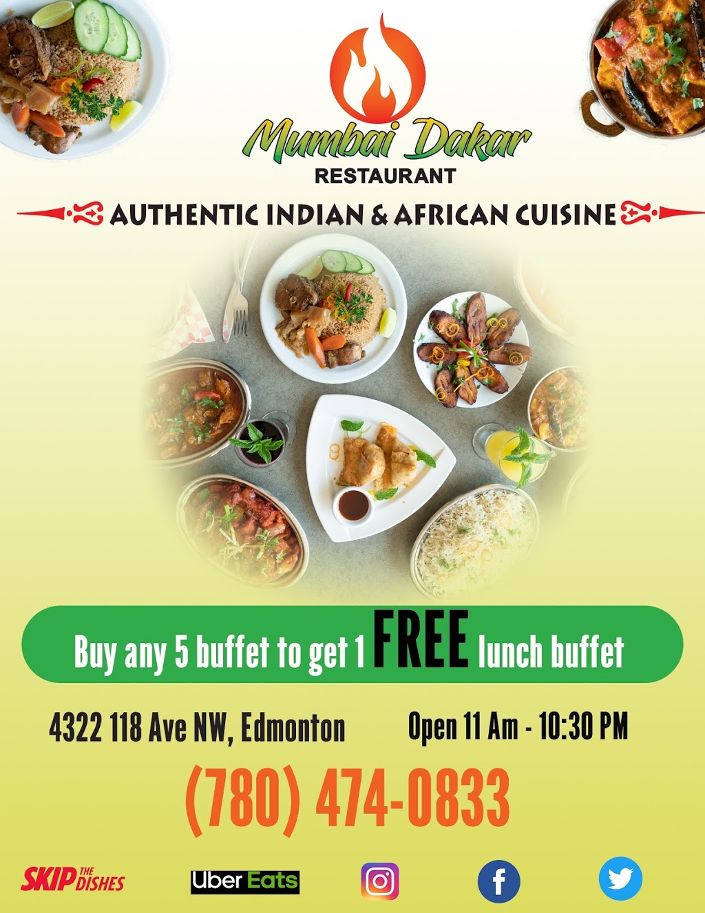 Mumbai Dakar Restaurant | 4322 118 Ave NW, Edmonton, AB T5W 1A6, Canada | Phone: (780) 474-0833