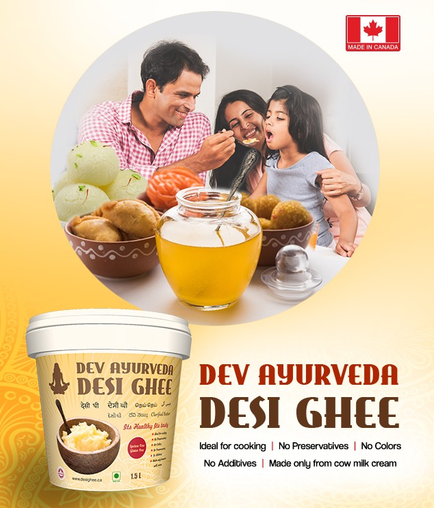 Dev Ayurveda Desi Ghee | 2960 Drew Rd Unit 157C, Mississauga, ON L4T 0A5, Canada | Phone: (416) 574-5400