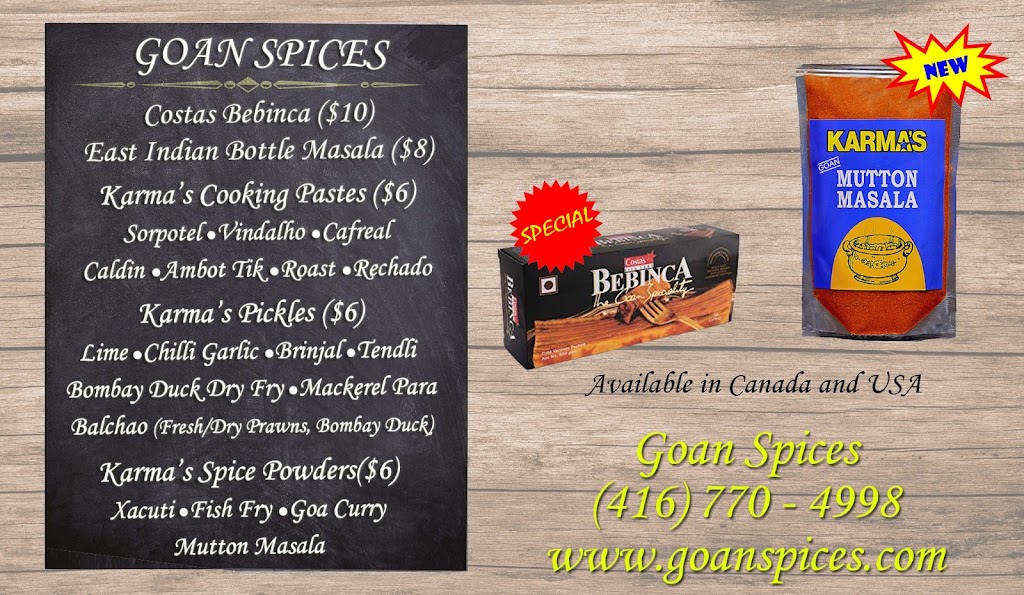 Goan Spices | 2301 Derry Rd W, Mississauga, ON L5N 2R4, Canada | Phone: (416) 770-4998