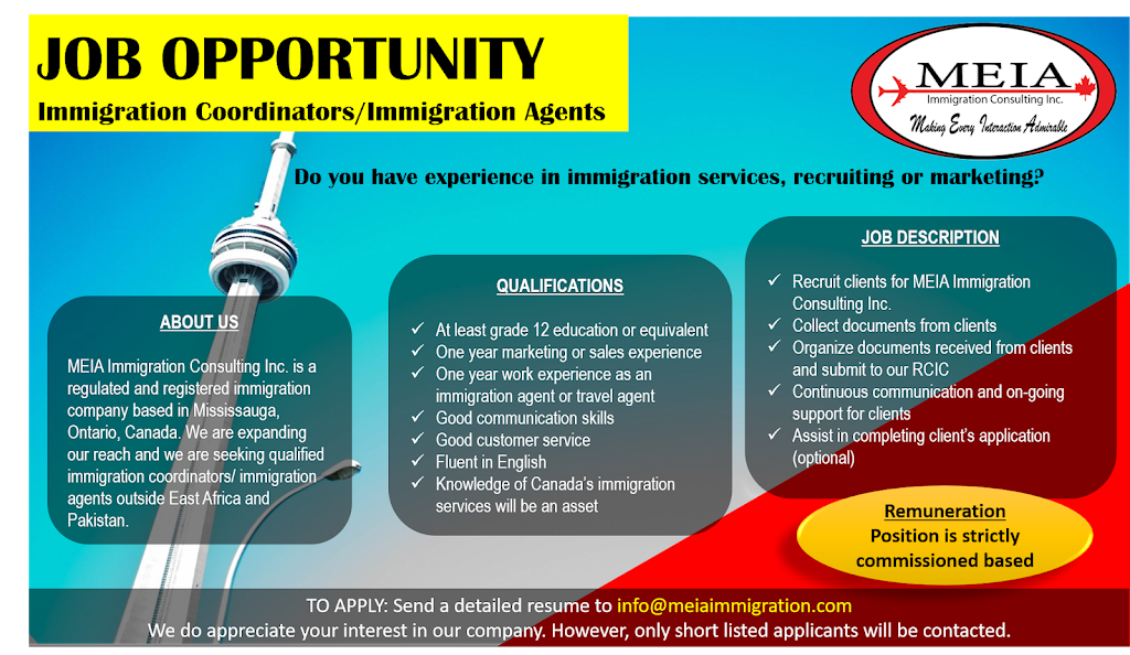 MEIA Immigration Consulting Inc. | 3450 Fieldgate Dr #303, Mississauga, ON L4X 2J5, Canada | Phone: (416) 907-4284