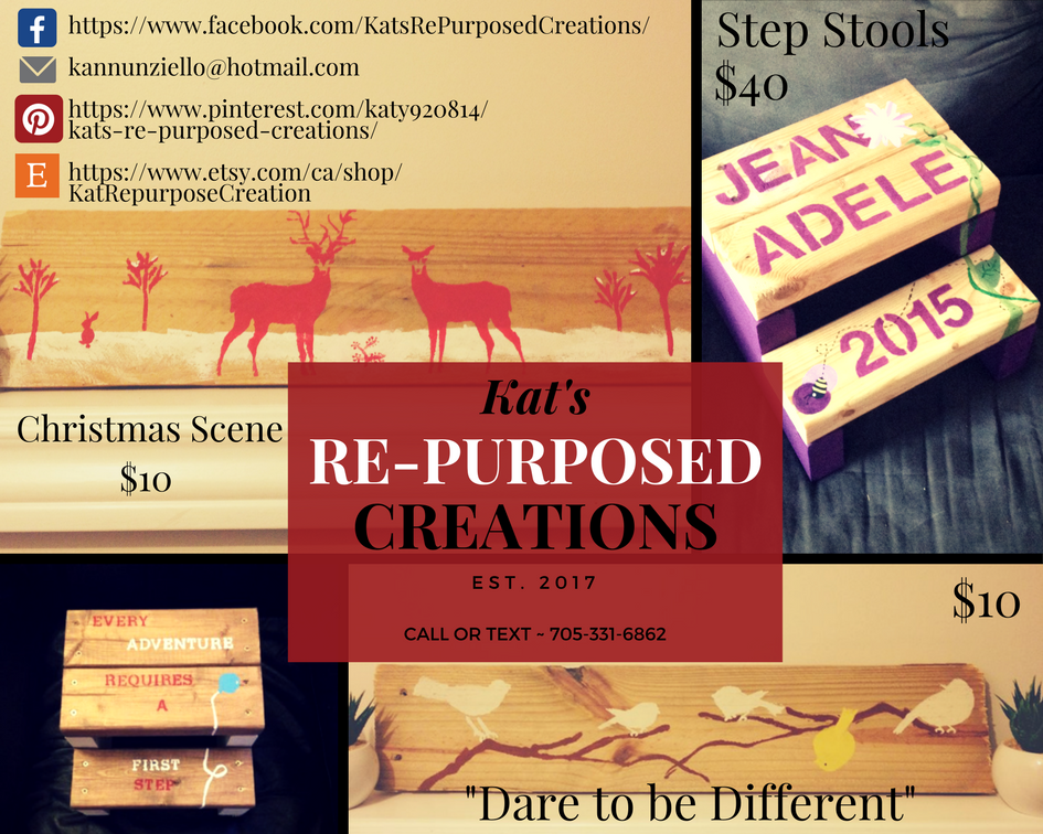 Kats Re-Purposed Creations | 617 High St, Orillia, ON L3V 4Y2, Canada | Phone: (705) 331-6862