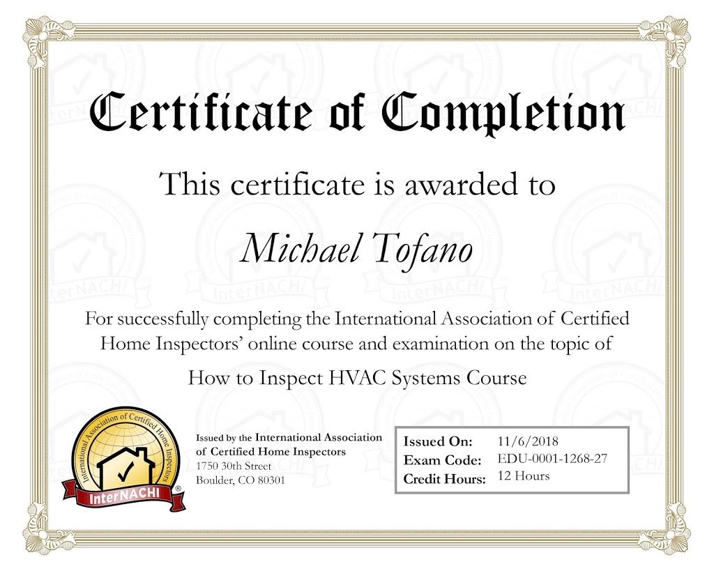 Michael Tofano Property & Home Inspections | 11 Nightingale Dr, Brantford, ON N3T 0G2, Canada | Phone: (226) 938-1882