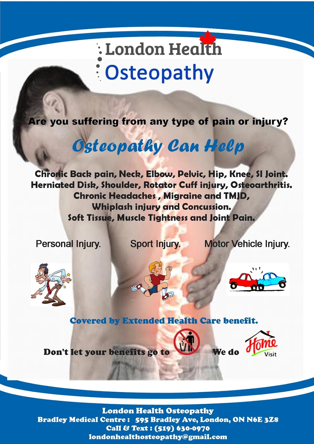 London Health Osteopathy | 151 Pine Valley Blvd #5, London, ON N6K 3T6, Canada | Phone: (519) 630-0970