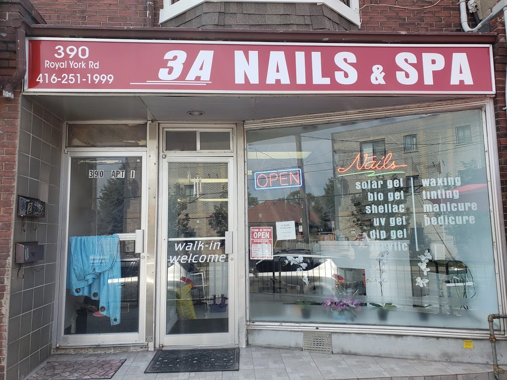 3A Nails & Spa | 390 Royal York Rd, Etobicoke, ON M8Y 2R3, Canada | Phone: (416) 251-1999