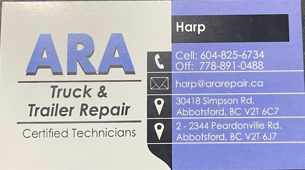 ARA Truck and trailer repair | 34520 3 Ave, Abbotsford, BC V2S 8B6, Canada | Phone: (778) 241-7304