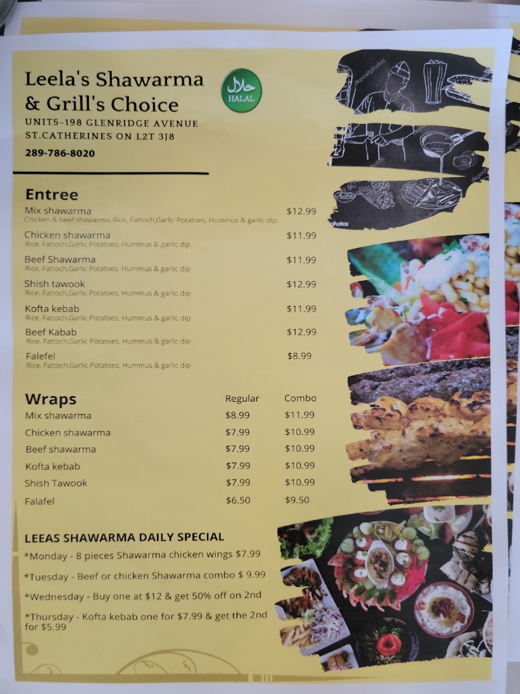 Leelas Shawarma | 198 Glenridge Ave Unit 5, St. Catharines, ON L2T 3J8, Canada | Phone: (289) 786-8020