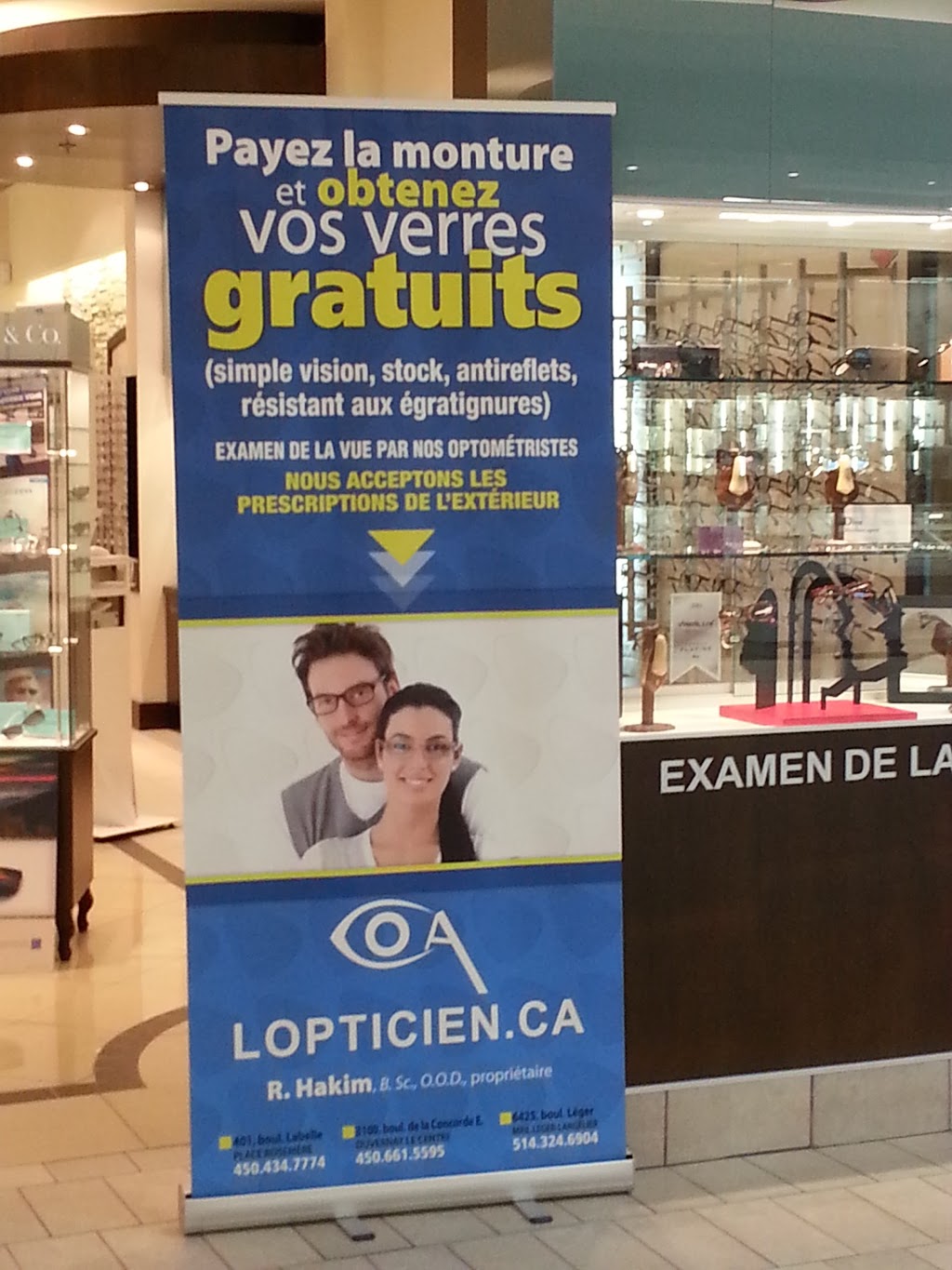 Opticiens Associes | 401 Boul Labelle, Rosemère, QC J7A 3T2, Canada | Phone: (450) 434-7774