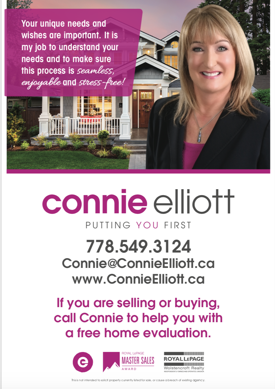 Connie Elliott Realtor, Royal LePage Wolstencroft | 19664 64 Ave #135, Langley Twp, BC V2Y 3J6, Canada | Phone: (778) 549-3124