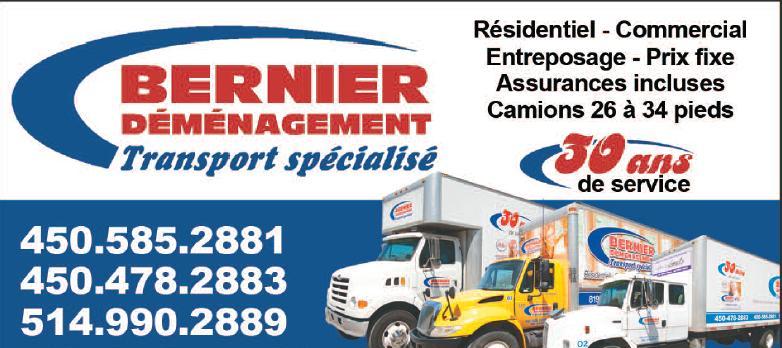 Déménagement Bernier Plus | 340 Rue Notre-Dame, Repentigny, QC J6A 2S5, Canada | Phone: (450) 585-2881