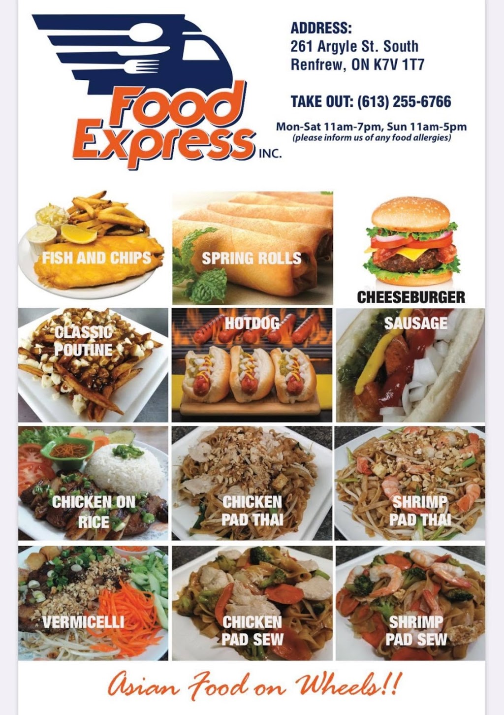 Food Express | 261 Argyle St S, Renfrew, ON K7V 1T7, Canada | Phone: (613) 255-6766