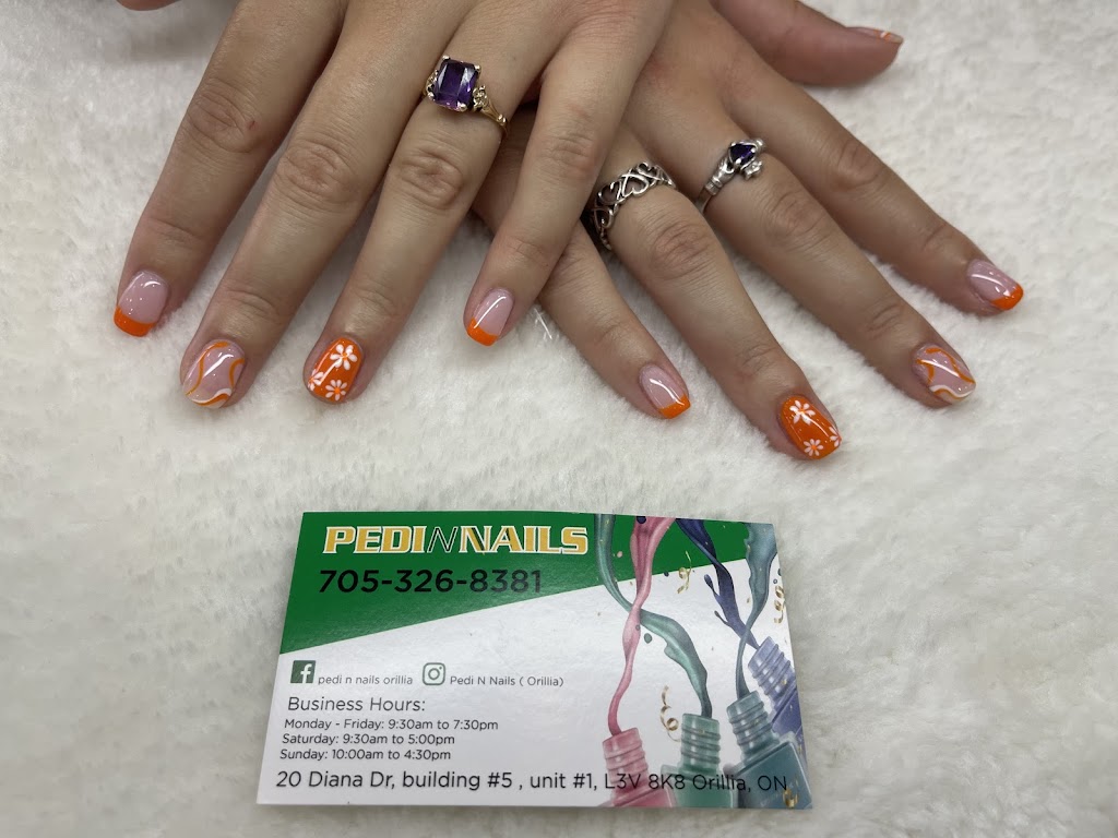 Pedi N Nails Orillia | 20 Diana Dr, Building #5, Unit #1, Orillia, ON L3V 8K8, Canada | Phone: (705) 561-6964