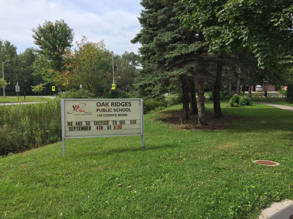 Oak Ridges Public School | 160 Coons Rd, Richmond Hill, ON L4E 2P7, Canada | Phone: (905) 773-5572