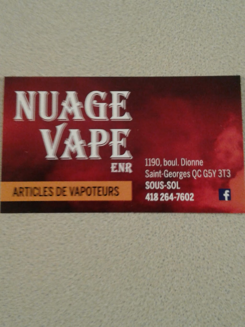 Nuage vape | 584 Boulevard Dionne, Saint-Georges, QC G5Y 5B3, Canada | Phone: (418) 264-7602