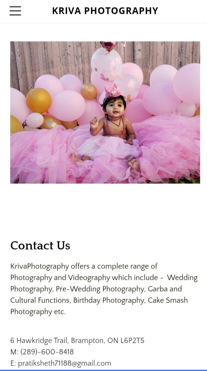 Kriva Photography | 6 Hawkridge Trail, Brampton, ON L6P 2T5, Canada | Phone: (289) 600-8418