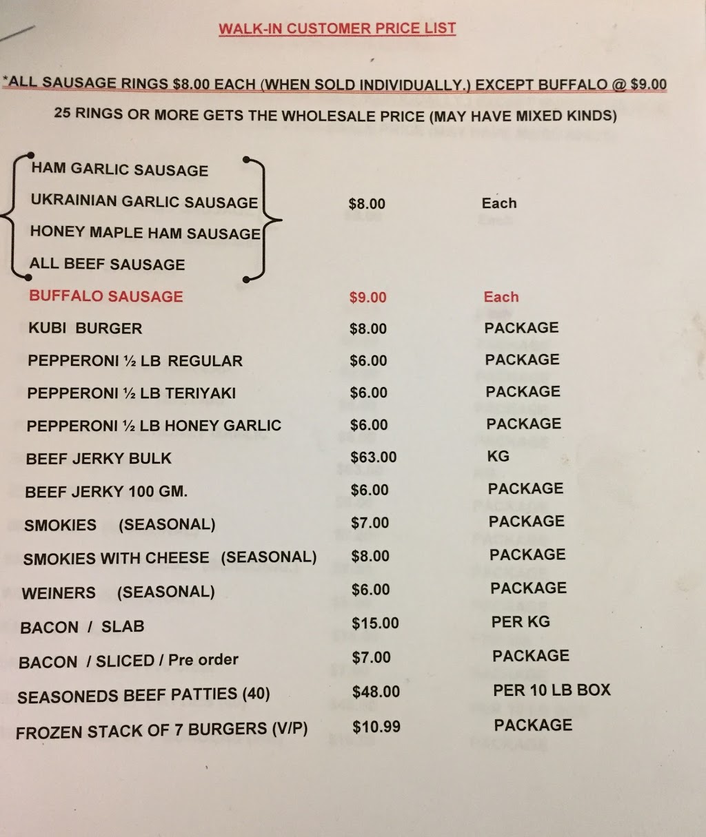 Kastelen Sausage & Fine Meats | 21339 Township Rd 524, Ardrossan, AB T8G 2G2, Canada | Phone: (780) 922-5322