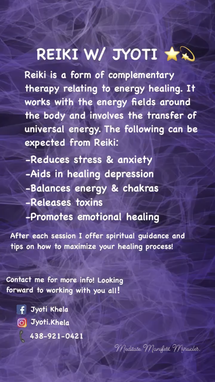 Reiki with Jyoti | Av. Vaudreuil, Vaudreuil-Dorion, QC J7V 9W1, Canada | Phone: (438) 921-0421