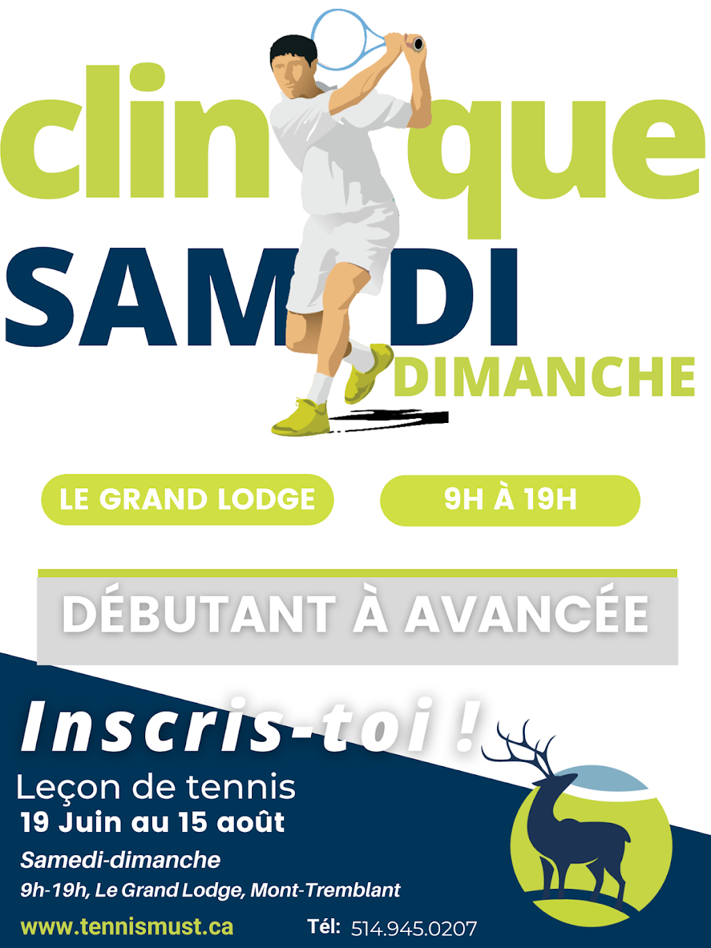 Académie de Tennis Must | 2396 Rue Labelle, Mont-Tremblant, QC J8E 1T8, Canada | Phone: (514) 945-0207