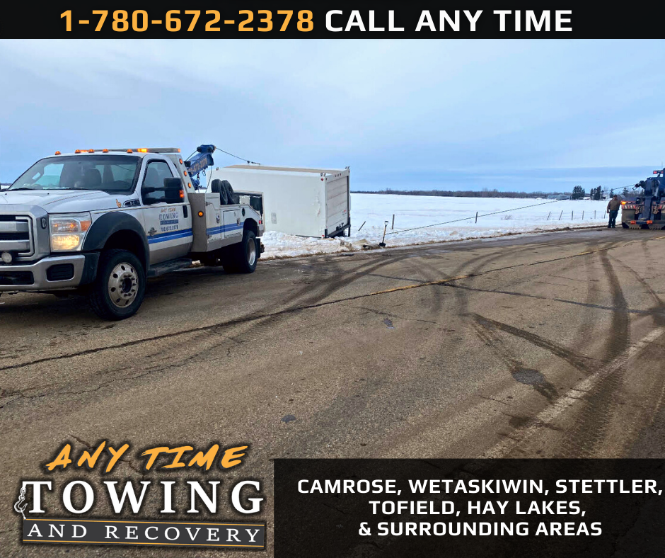 Any Time Towing & Recovery | 4213 37 St, Camrose, AB T4V 4S2, Canada | Phone: (780) 672-2378