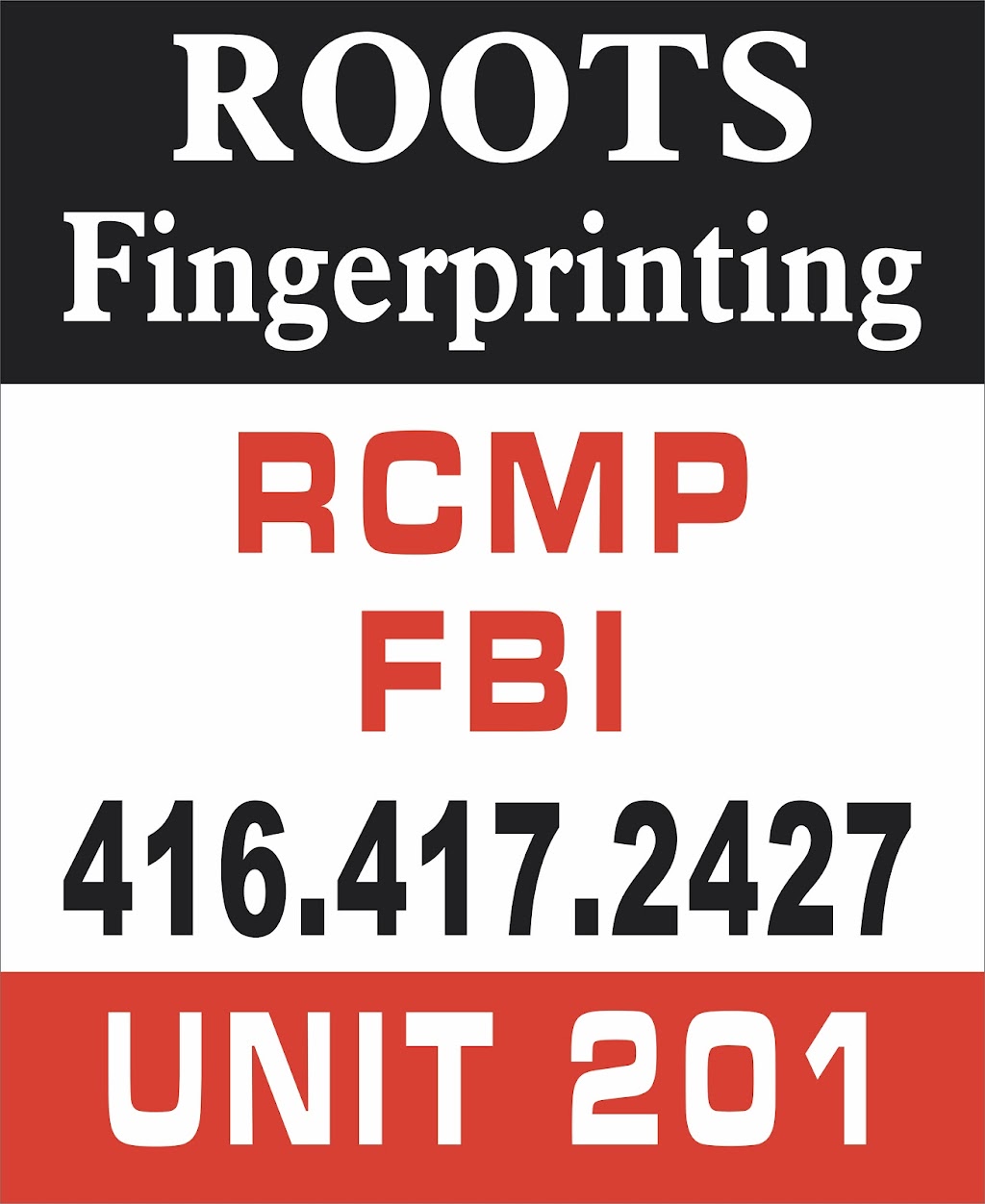 Roots Fingerprinting Services-RCMP-Accredited | 15 Fandor Way Unit 201 Second Floor, Brampton, ON L7A 4S2, Canada | Phone: (647) 948-8844