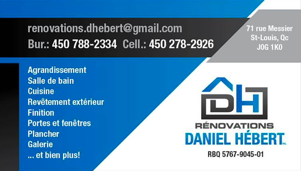 Rénovations Daniel Hébert inc. | 71 Rue Messier, Les Maskoutains, QC J0G 1K0, Canada | Phone: (450) 278-2926